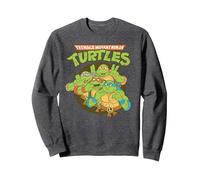 Teenage Mutant Ninja Turtles Silly Gestures Sweatshirt, Unisexe pour Adultes, Chiné Foncé, M