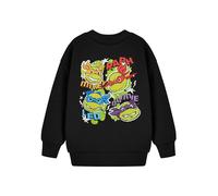 Teenage Mutant Ninja Turtles Sweat à Capuche Noir Garçon | TMNT Ninja Graphique Hoodie | Vêtements Enfants Tortues Ninja | Pull Leonardo, Donatello, Michelangelo & Raphael | Cadeau Merchandise TMNT