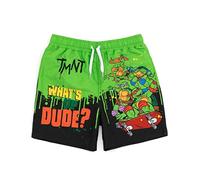 Teenage Mutant Ninja Turtles Swim Shorts Boys Kids | Leonardo Donatello Michelangelo Raphael Pantalon de Natation de Skateboard | Maillot de Bain à Cordon de Serrage