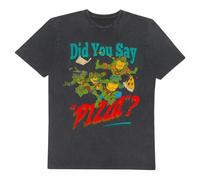 Teenage Mutant Ninja Turtles - T-Shirt DID You Say Pizza - Adulte (XL) (Charbon)
