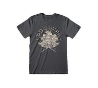 Teenage Mutant Ninja Turtles T-shirt unisexe pour adulte Band Of Brothers, charbon, M