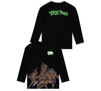 Teenage Mutant Ninja Turtles Tee Shirt Garcon | Tee Shirt Enfant Garcon Tortue Ninja | TMNT T-Shirts à Manches Longues Garçon | Noir 8-9 Ans
