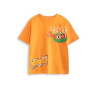 Teenage Mutant Ninja Turtles Tee-Shirt Graphique Orange | T-Shirt à Manches Courtes Mikey pour garçons | Haut de Dessin animé Classique de Michel-Ange | Marchandises de vêtements TMNT - 4-5 Ans