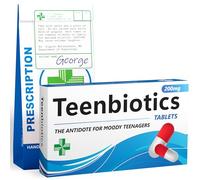 TeenBiotics - Cadeau amusant pour 13e anniversaire pour adolescents grincheux - Pilulier blague - Cadeau officiel pour adolescents garçons et filles - 14e, 15e, 16, 17, 18, 19 ans, Noël et Père Noël