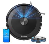 Teendow D10S Aspirateur robot avec navigation intelligente LDS, aspiration puissante de 5000 Pa, auto-rechargeable, idéal pour les poils d'animaux, les tapis et les sols durs
