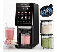 TEENDOW Machine à glace 8-en-1 1800 W, écran tactile, 3 pots, Mix-In et Re-Spin, noir