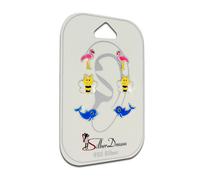Teenie-Weenie Animaux Lot De 3 Boucles Doreilles Clous Doreilles Ensemble Pour Enfants Coloré Argent 925 Sds803