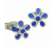 Teenie-Weenie Boucles Doreilles 6mm Pour Enfants Boucles Doreilles Clous En Argent 925 Fleur Jaune Sdo209b