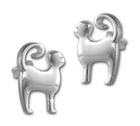 Teenie-Weenie Boucles Doreilles Enfant Boucles Doreilles Clous En Argent 925 Chat Brillant Sdo4294j