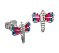 Teenie-Weenie Boucles Doreilles Enfant Boucles Doreilles Clous En Argent 925 Libellule Bleu Rose Sdo8119p