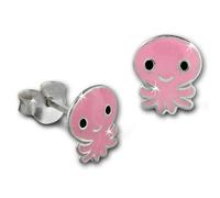 Teenie-Weenie Boucles Doreilles Enfant Clous Doreilles En Argent 925 Rose Calamar Sdo8147a