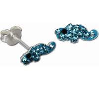 Teenie-Weenie Boucles d'oreilles enfants 925 argent turquoise caméléon SDO8000T