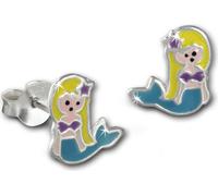 Teenie-Weenie Boucles d'oreilles enfants argent multicolore sirène SDO8145H