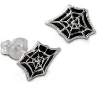 Teenie-Weenie Boucles d'oreilles enfants argent noir toile d'araignée SDO8134S