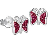 Teenie-Weenie Boucles d'oreilles enfants argent rose Papillon SDO094P