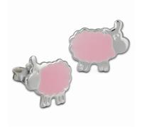 Teenie-Weenie Boucles Doreilles Pour Enfants Boucles Doreilles Clous En Argent 925 Mouton Rose Sdo8128a