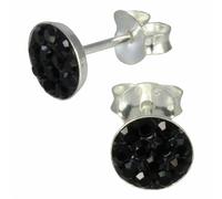 Teenie-Weenie Boucles Doreilles Pour Enfants Boucles Doreilles Clous En Argent 925 Rondes Noires Sdo252s