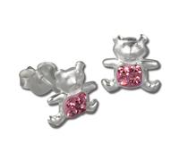 Teenie-Weenie Boucles Doreilles Pour Enfants Boucles Doreilles Clous En Argent 925 Rose Peluche Sdo8007a