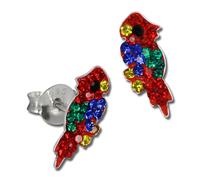 Teenie-Weenie Boucles Doreilles Pour Enfants Clous Doreilles En Argent 925 Perroquet Coloré Sdo8155r