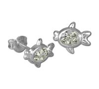 Teenie-Weenie Boucles Doreilles Pour Enfants Clous Doreilles En Argent 925 Poisson Blanc Sdo8008w
