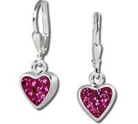 Teenie-Weenie Boucles d'oreilles rose Boucles d'oreilles Argent Zirconia Cœur Enfants D2SDO016P
