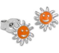 Teenie-Weenie clous d'oreilles enfants 925 argent orange Sonner boucles d'oreilles 7mm SDO201O