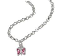 Teenie-Weenie Collier en argent véritable 925 38cm papillon argent rose D2SDK01538