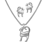 Teenie-Weenie ensemble de bijoux collier et boucles d'oreilles 925 argent chat enfants SDS49113