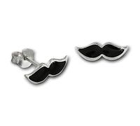 Teenie-Weenie la1028sk Boucle d'oreille Moustache Noir Boucles d'oreilles argent 925 Bijou Enfant TW sdo8151s