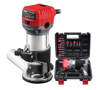 TEENO à Bois Défonceuse Affleureuse électrique 800W, Affleureuse 13000-33000RPM,15 Fraises à Défoncer Queue Vitesses Variables