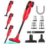 TEENO Aspirateur Balai sans Fil Lithium 150W/13KPA, aspirateur Vertical sans Fil avec Batterie au Lithium 4Ah, pour la Maison, la Voiture, Le Bureau et Le canapé