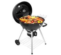 TEENO Barbecue Charbon de Bois XXL Grande Taille Ronde, Idéal Pour 4 À 12 Personnes, Tiroir À Cendres, Évent Réglable,Barbecue Boule, Barbecue Portable Amovible