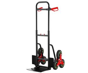 TEENO Chariot Diable Pliable, Chariot de Transport,Châssis métallique Robuste,Roues à Bande de roulement Souple,Hauteur réglable 80-112cm,Capacité de Charge de 150kg