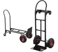 TEENO Chariot Diable Pliable, Roues à Bande de roulement Souple,Hauteur réglable 80-112cm,Capacité de Charge de 150kg