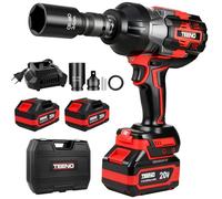 TEENO Clé à Chocs Sans Fil Brushless 3/4 de Pouce Sans Fil Brushless, Couple Max 1600 N·m, 2 Batteries 4.0 Ah, Tête Pivotante 90°, Base Rotative 180°, Inclut Adaptateur 3/4" à 1/2" et Douille 34mm