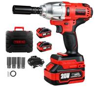 TEENO Clé à Chocs Sans Fil Brushless, Couple Maximal 600 Nm, avec Coffret, Mandrin 1/2" (13 mm), 4 Ugelli Inclus, pour Usage Automobile Intensif, Grands Travaux sur Chantier et Projets de Bricolage