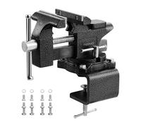 TEENO Largeur de Mâchoire 113 mm Étaux d'Établi Acier moulé, force de serrage de 2000 kg, amovible,Socle d'établi, pivotant et polyvalent