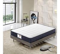 TEENO Matelas 140x190x22cm Ressorts Mousse polyuréthane et 22CM mémoire de Forme, Blanc