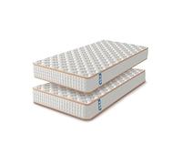 TEENO Matelas 90x190x18cm Ressorts Mousse polyuréthane et 2CM mémoire de Forme (Matelas en Mousse 2 * 90x190x18)