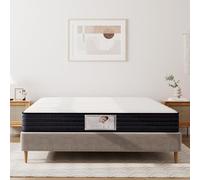 TEENO Matelas 90x190x22cm Ressorts Mousse polyuréthane et 22CM mémoire de Forme, Blanc