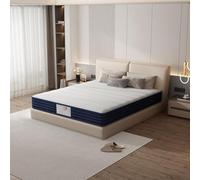 TEENO Matelas à Ressorts 120x190, 22 cm d'épaisseur, Mousse à mémoire de Forme, 7 Zones de Confort, résistant et Durable, Support à Haute résilience, Respirant (Épaisseur 22, Matelas-120x190cm)