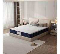 TEENO Matelas à Ressorts 140x190, 22 cm d'épaisseur, Mousse à mémoire de Forme, 7 Zones de Confort, résistant et Durable, Support à Haute résilience, Respirant