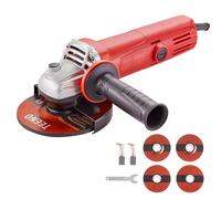 TEENO Meuleuse D'angle 125mm 1000W, Meuleuses D'angle 12000 trs/min, Disqueuse à Ébarber/à Tronçonner:125 mm 4 pièces, Coupe et le Meulage du Métal,Carter de Protection et Poignée,Grinder