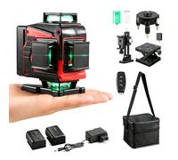 TEENO Mini Niveau Laser Vert, Laser Chantier 4D 16 Lignes,Niveau Laser 360 autonivelant, lazer niveaux 2x2400mAh Chargeable, Usage Intérieur/Extérieur,Plus compact et portable