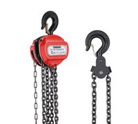 TEENO Palan 2T Capacité de charge 5 m de hauteur de levage Palan à câble avec crochet rotatif à 360° Palan à chaîne Palan à chaîne,Chaîne en acier G80 robuste pour une utilisation facile