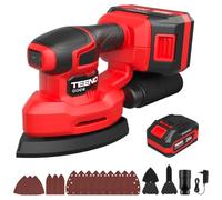 TEENO Ponceuse multifonction sans fil 3-en-1, ponceuse triangulaire 20 V, batterie 4,0 Ah