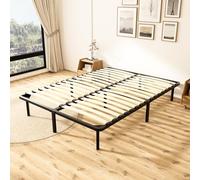 TEENO Sommier à Lattes 140 * 190，Hauteur 29CM，avec 2 * 16 Lattes，9 Pieds de lit，Sommier à Lattes lit pour Adulte et Enfant en Bois