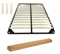 TEENO Sommier 140x190CM - Cadre de lit a Lattes Renforcé et Soutien Réglable - Sommier à Lattes pour Lit 140x190CM Matelas 140x190CM