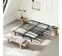 TEENO Sommier 160x200 | Cadre de Lit avec 9 Pieds | 2x8 Lattes Confortables de 150 mm | Montage Rapide | Sommier Lattes 160x200cm Stable et Résistant pour Adulte