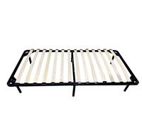 TEENO Sommier 90x190 CM - Cadre de lit a Lattes Renforcé et Soutien Réglable - Sommier à Lattes avec Pieds